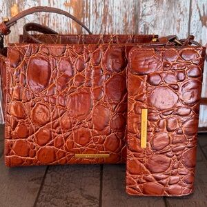 Brahmin sparkling cider Barnard Hillary With Matching Ady wallet  NWT $450